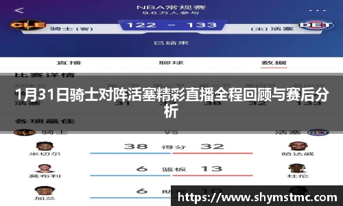1月31日骑士对阵活塞精彩直播全程回顾与赛后分析